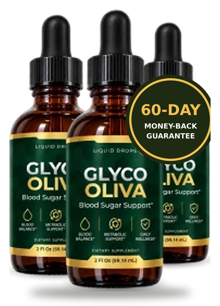 Three bottles of GlycoOliva liquid drops