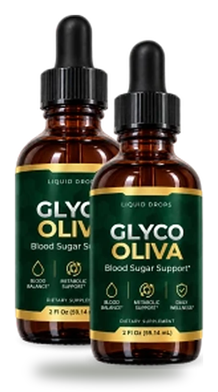 Two bottles of GlycoOliva liquid drops